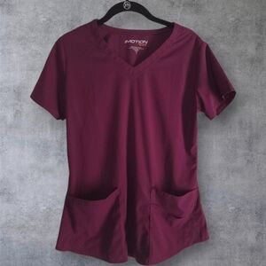 Barco Motion Scrub Top Women’s Size Small – Plum / Wine Color